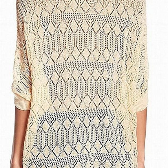 PAPILLON KNIT DOLMAN SLEEVE ORANGE PULLOVER TOP - Picture 3 of 3